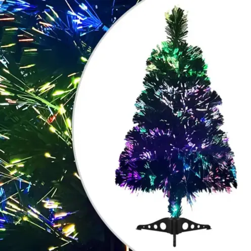 Árbol de navidad de 50cm con Luces de Fibra incorporada y estrella — imagen 1