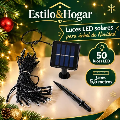 Luces para arbolito con panel solar — imagen 1