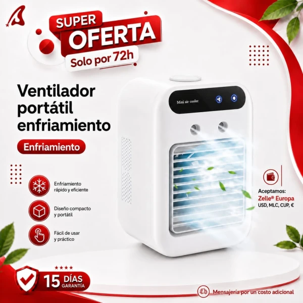 Ventilador Portátil de enfriamiento - Recargable's foto | Yiyi Shop |  BizneCubano