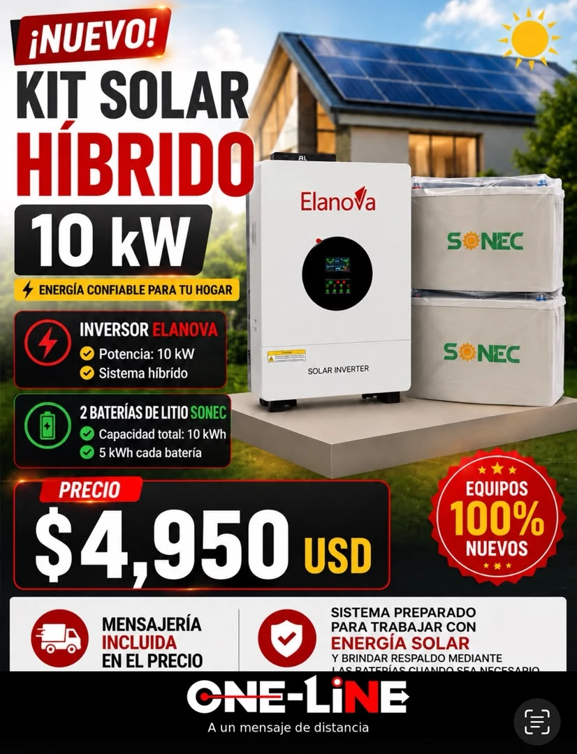 KIT Solar con inversor Híbrido 10kW's foto | Yiyi Shop |  BizneCubano