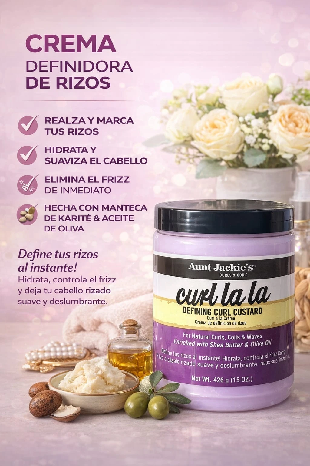 Crema Definidora de Rizos CURL LA LA's foto | Yiyi Shop |  BizneCubano