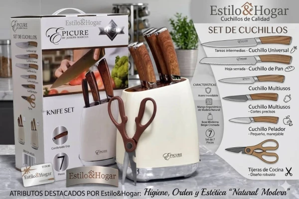 Juego de cuchillos 7 piezas's foto | Yiyi Shop |  BizneCubano