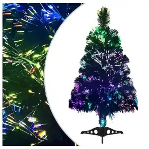 Árbol de navidad de 50cm con Luces de Fibra incorporada y estrella miniatura 1