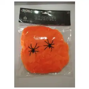 Telarañas flourescente para decoración Halloween miniatura 3